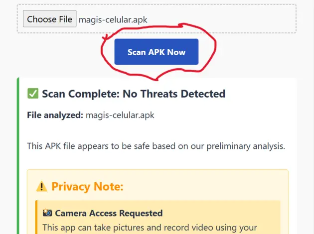 Click or Tap on 'Scan Now' Button